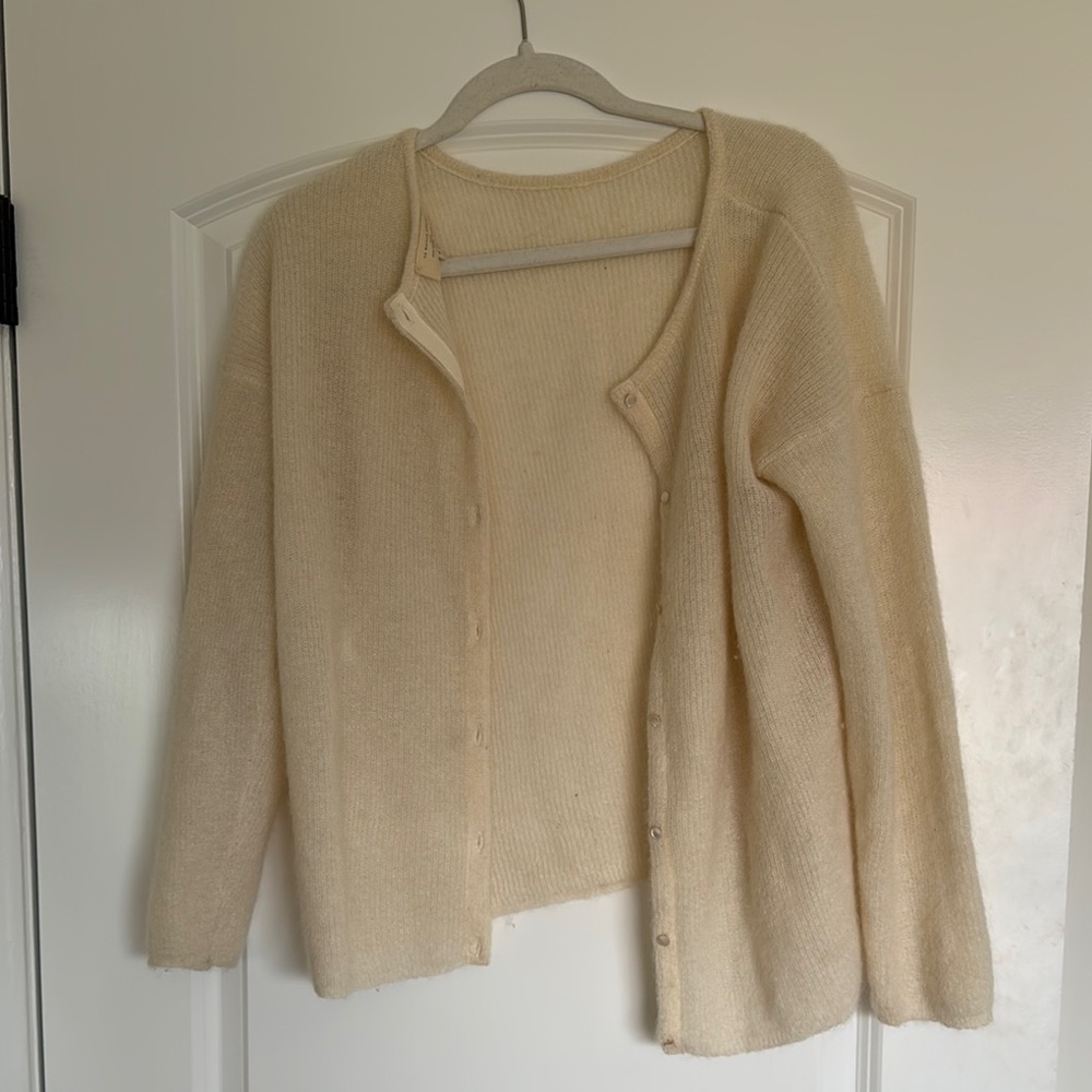 Sézane  Cream Sweater Cardigan